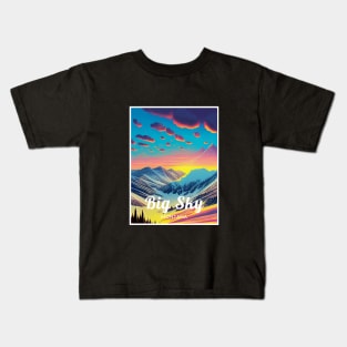 Big Sky Montana United States ski Kids T-Shirt